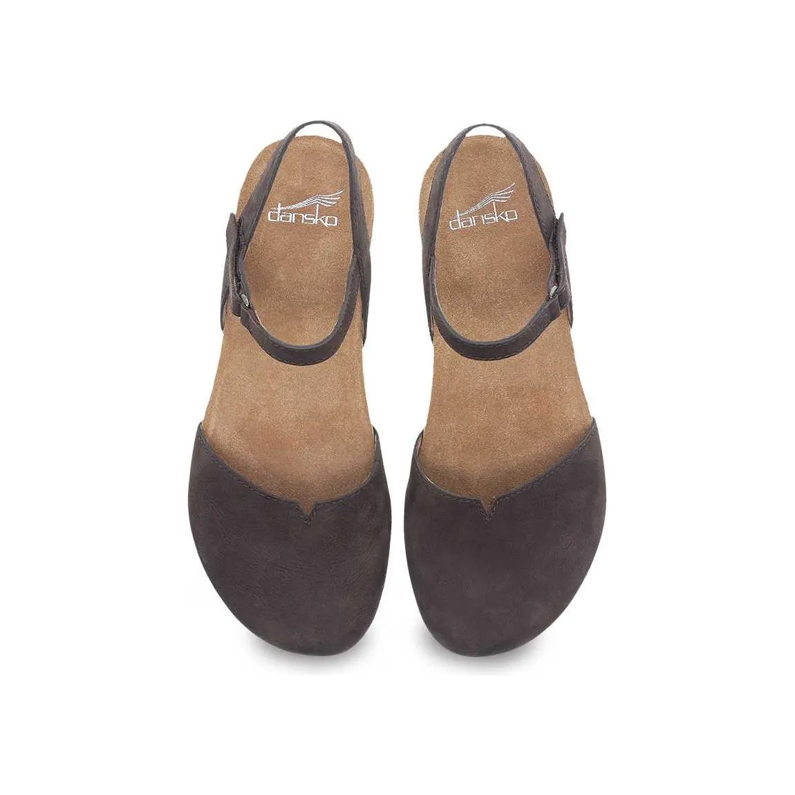 Dansko Women's Rowan in Chocolate Milled Nubuck Mary Jane