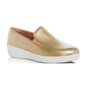 FitFlop Gold Slip-on Sneakers Size 9