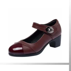 Free ShippingWomen's Diamond Button Soft Sole Leather Orthopedic ShoesComfortable, Non-slip