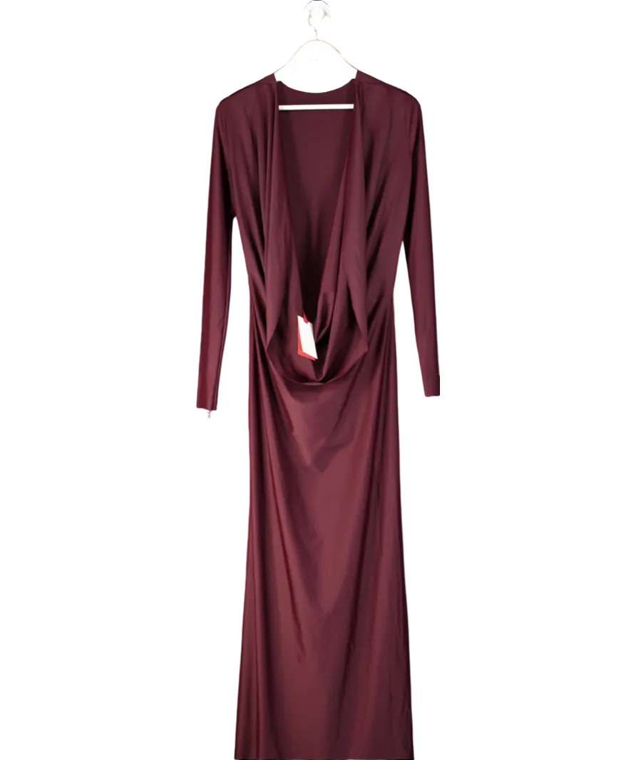 Frolov Red Backless Maxi Dress UK S