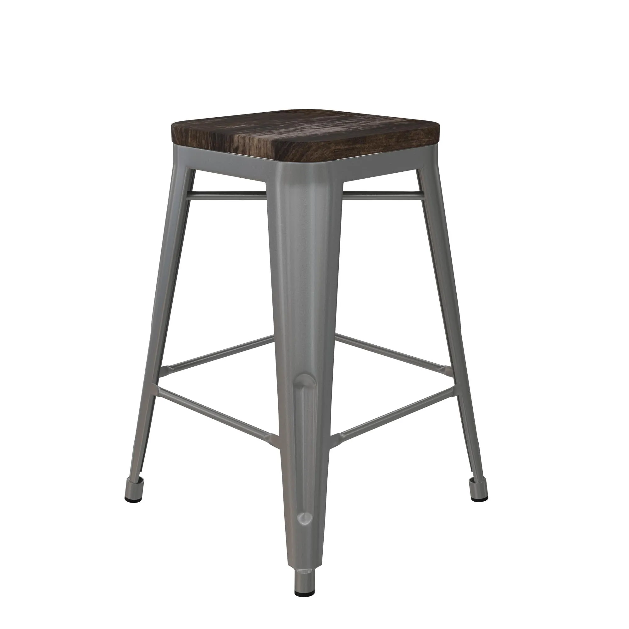 Fusion 24" Stackable Counter Height Bar Stool, Set of 2