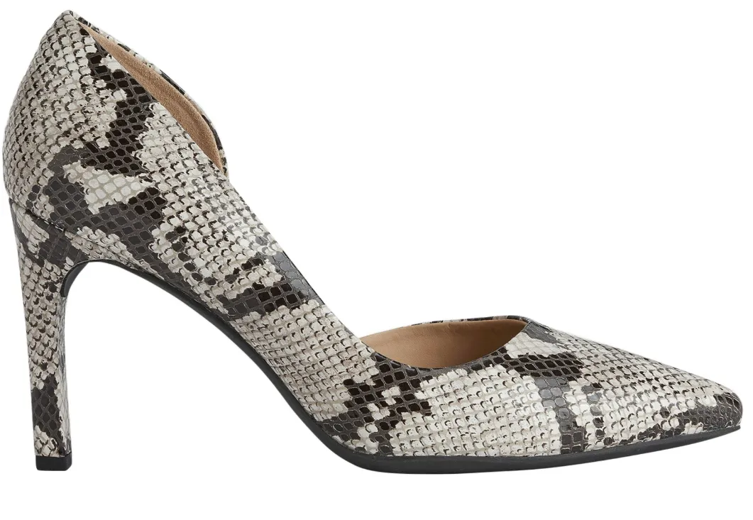 Geox Faviola Ladies Open Waisted Slim Heel Court Shoe