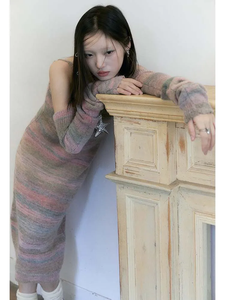 Gradation Knit V-Neck Cami Dress【s0000007576】