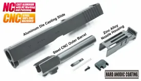 Guarder Aluminum Slide & Steel Barrel Set for TM G17 (2018 Version/Black)