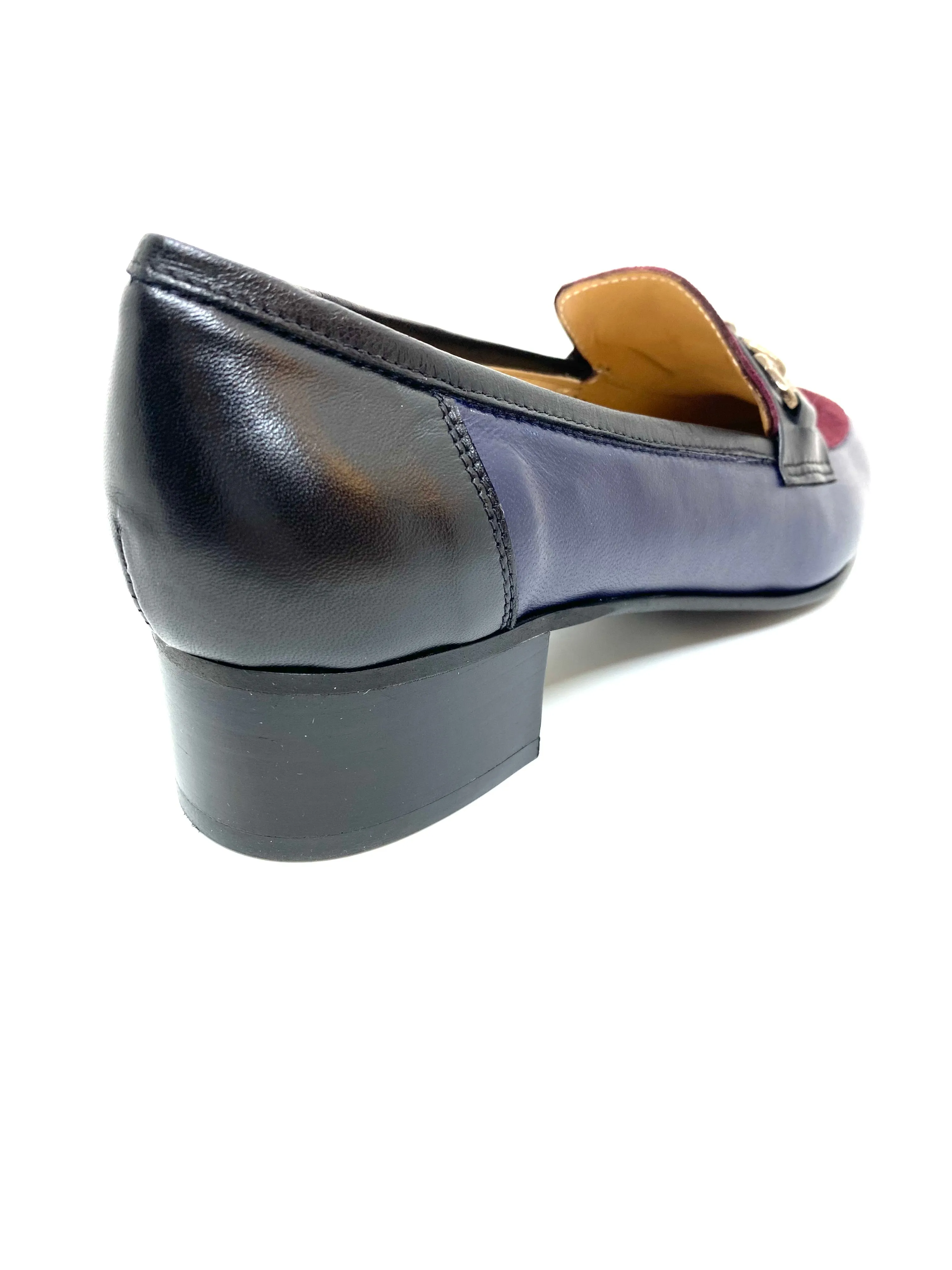 HB Italia Ladies Block Heel Tab Front Pump