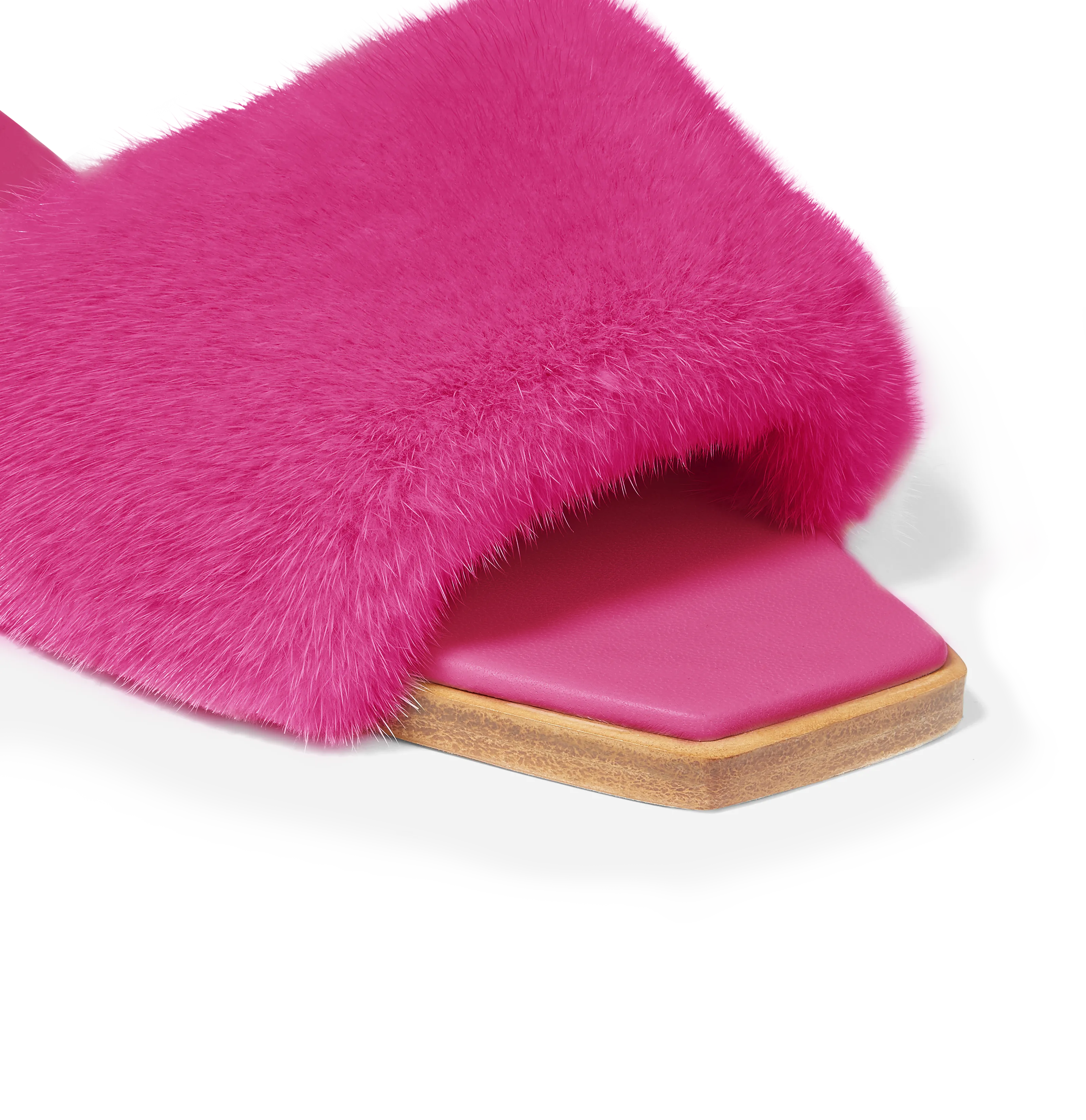 Hot Pink Mink Slides