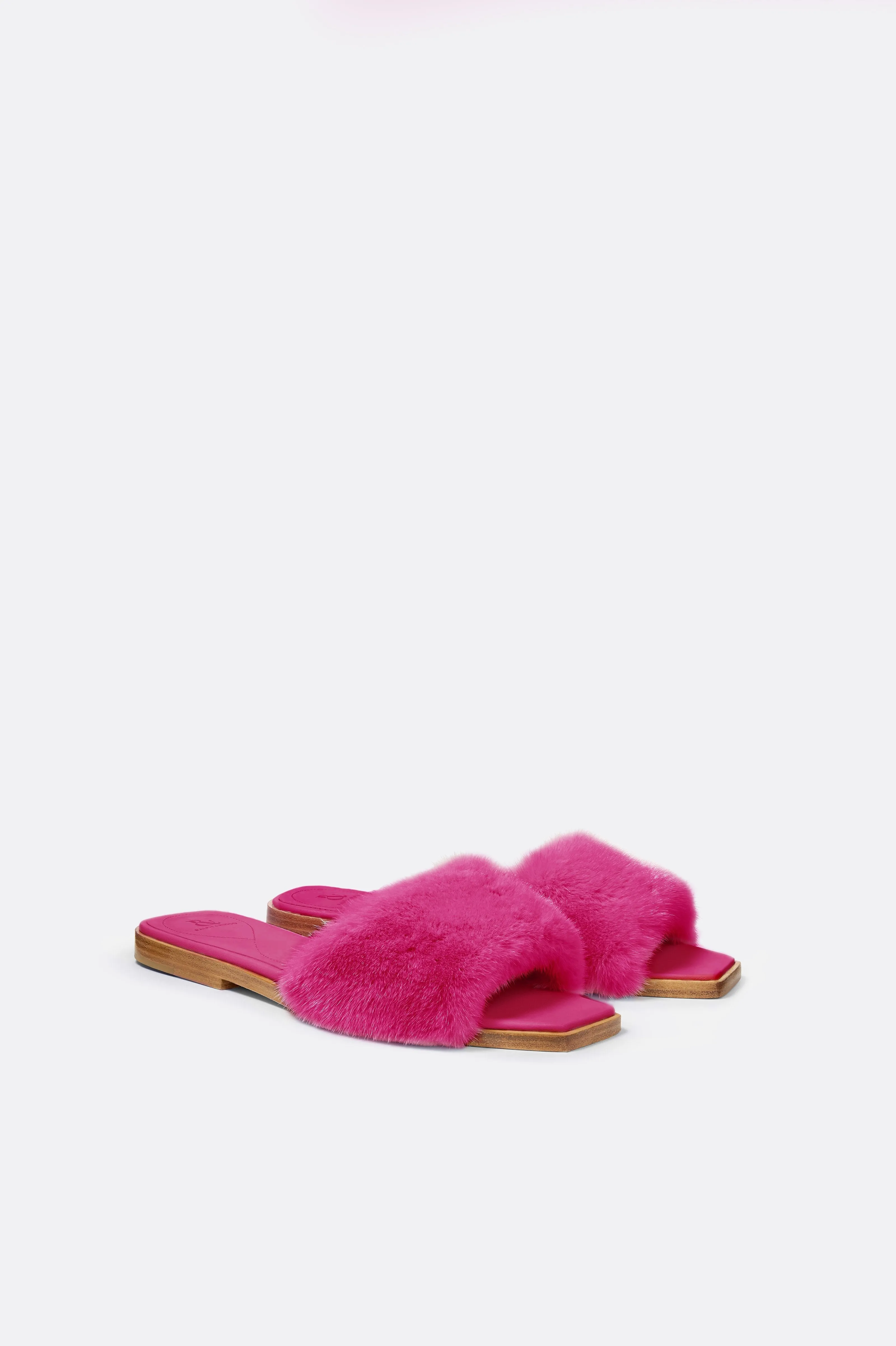 Hot Pink Mink Slides