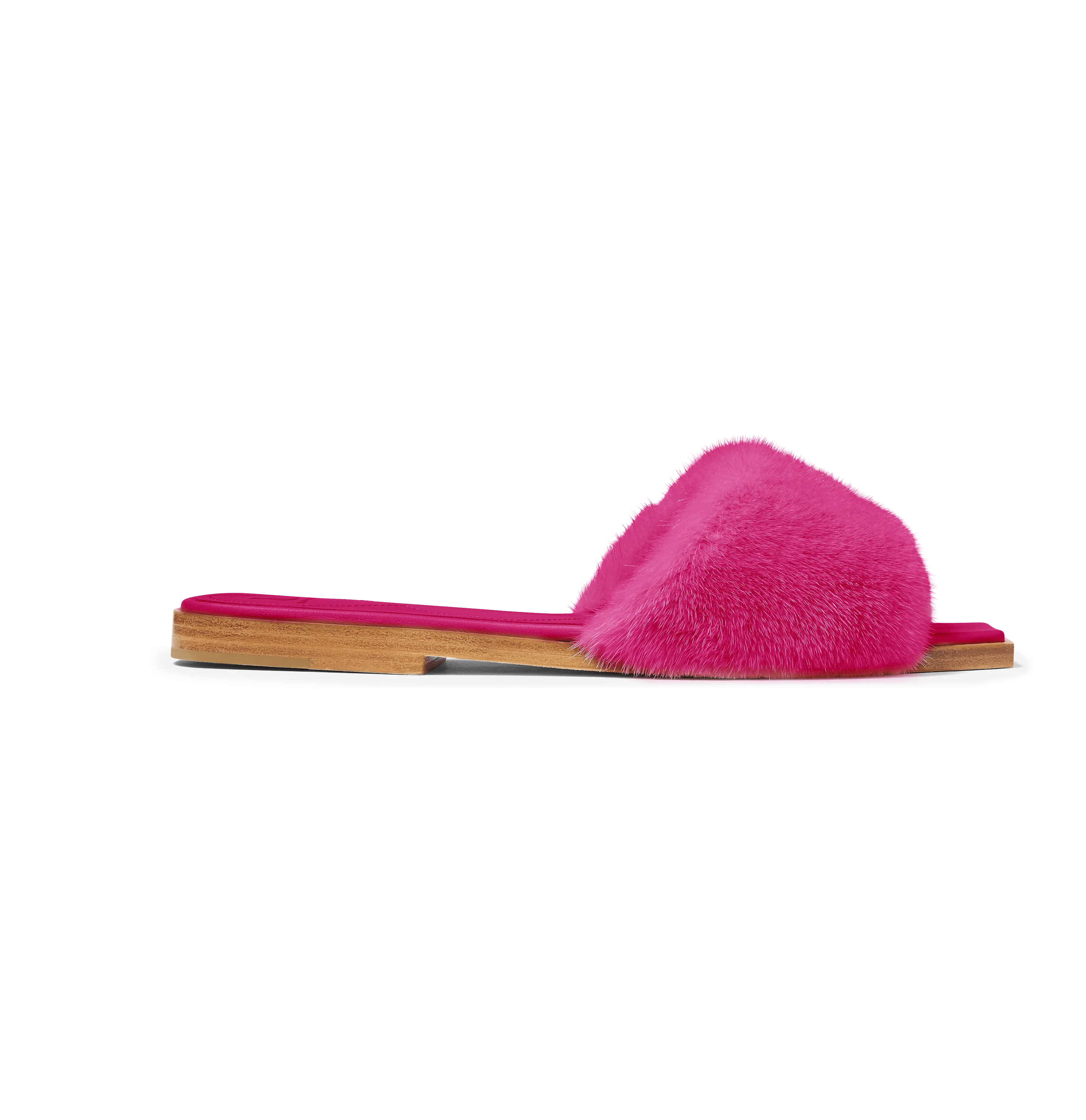 Hot Pink Mink Slides