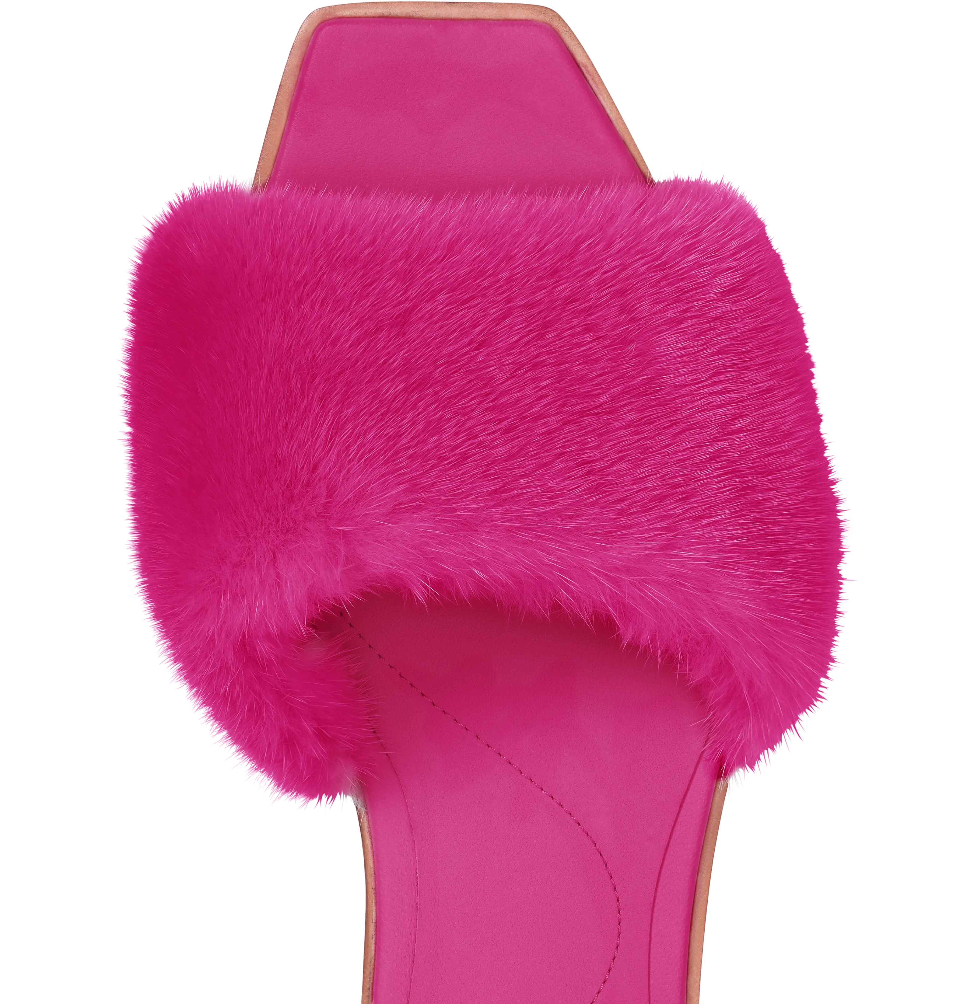 Hot Pink Mink Slides