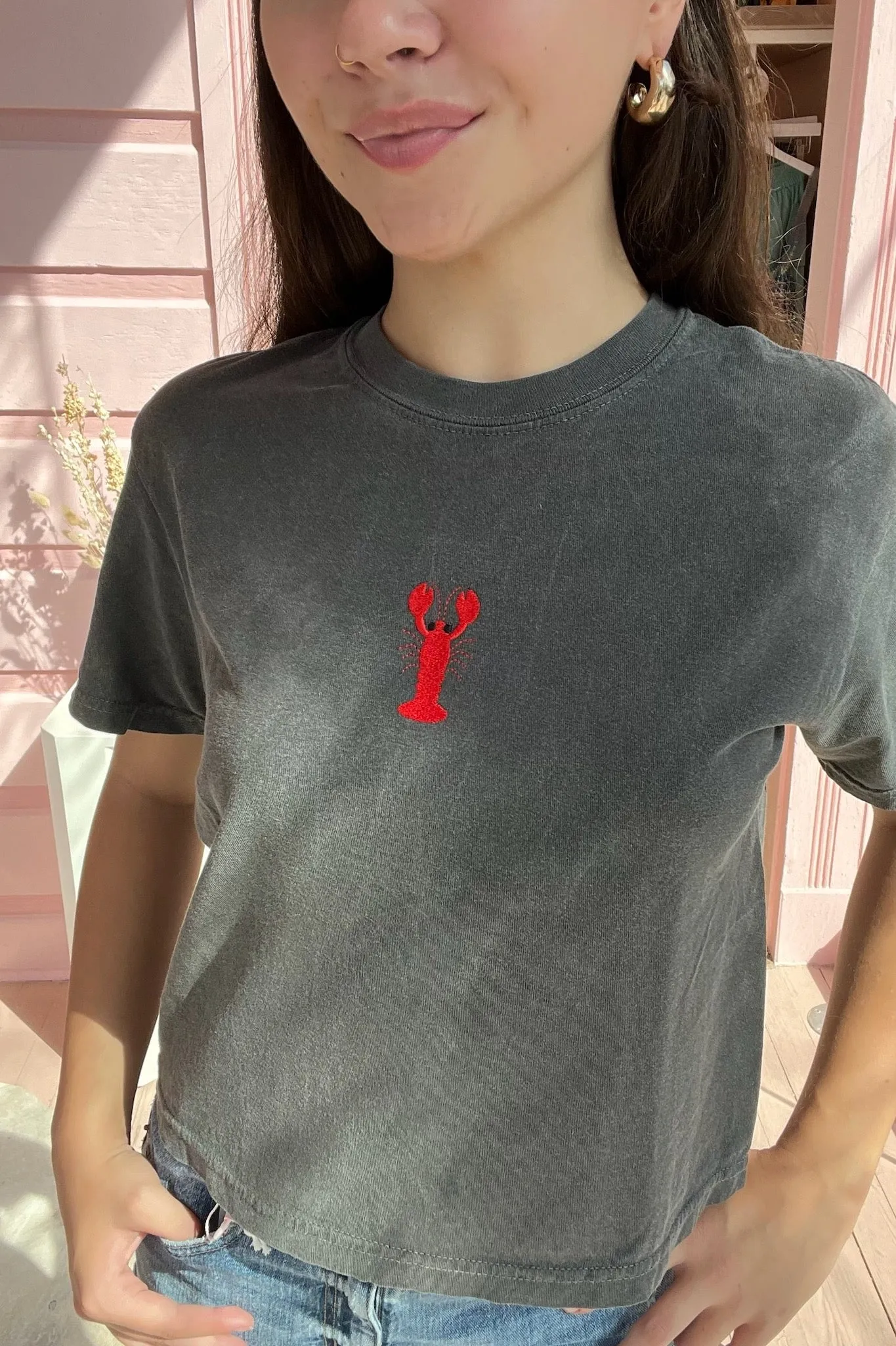 It's the Little Things Boxy Tee ~ Crawfish