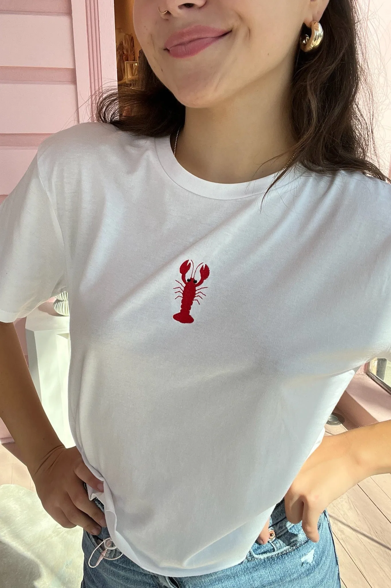It's the Little Things Boxy Tee ~ Crawfish