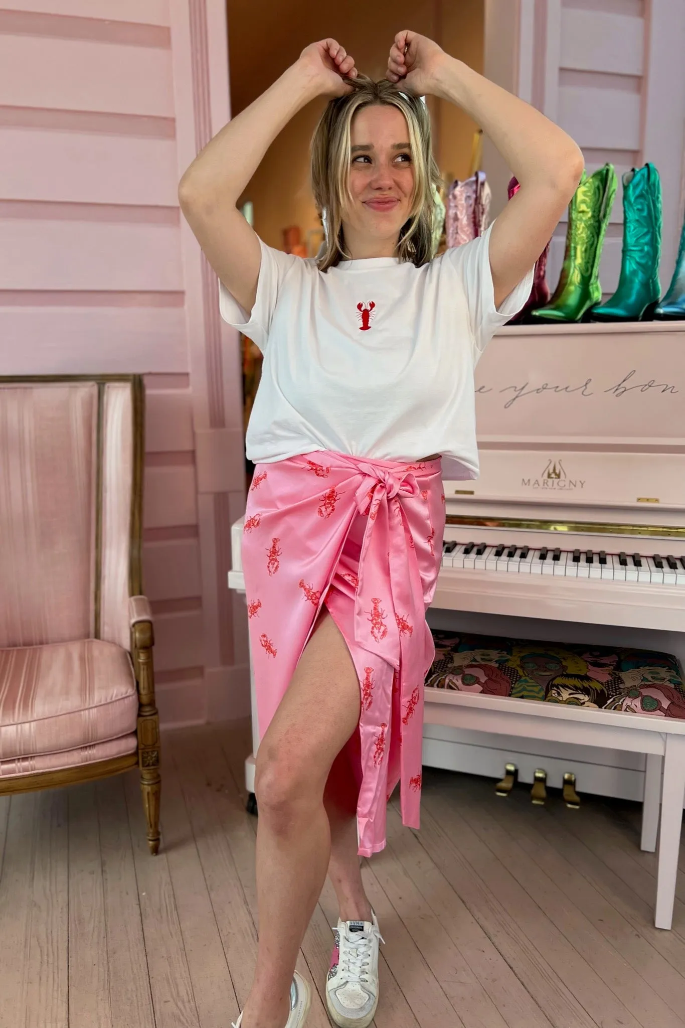 It's the Little Things Boxy Tee ~ Crawfish