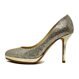 Jimmy Choo Champagne Glitter Ailsa Pumps 35.5