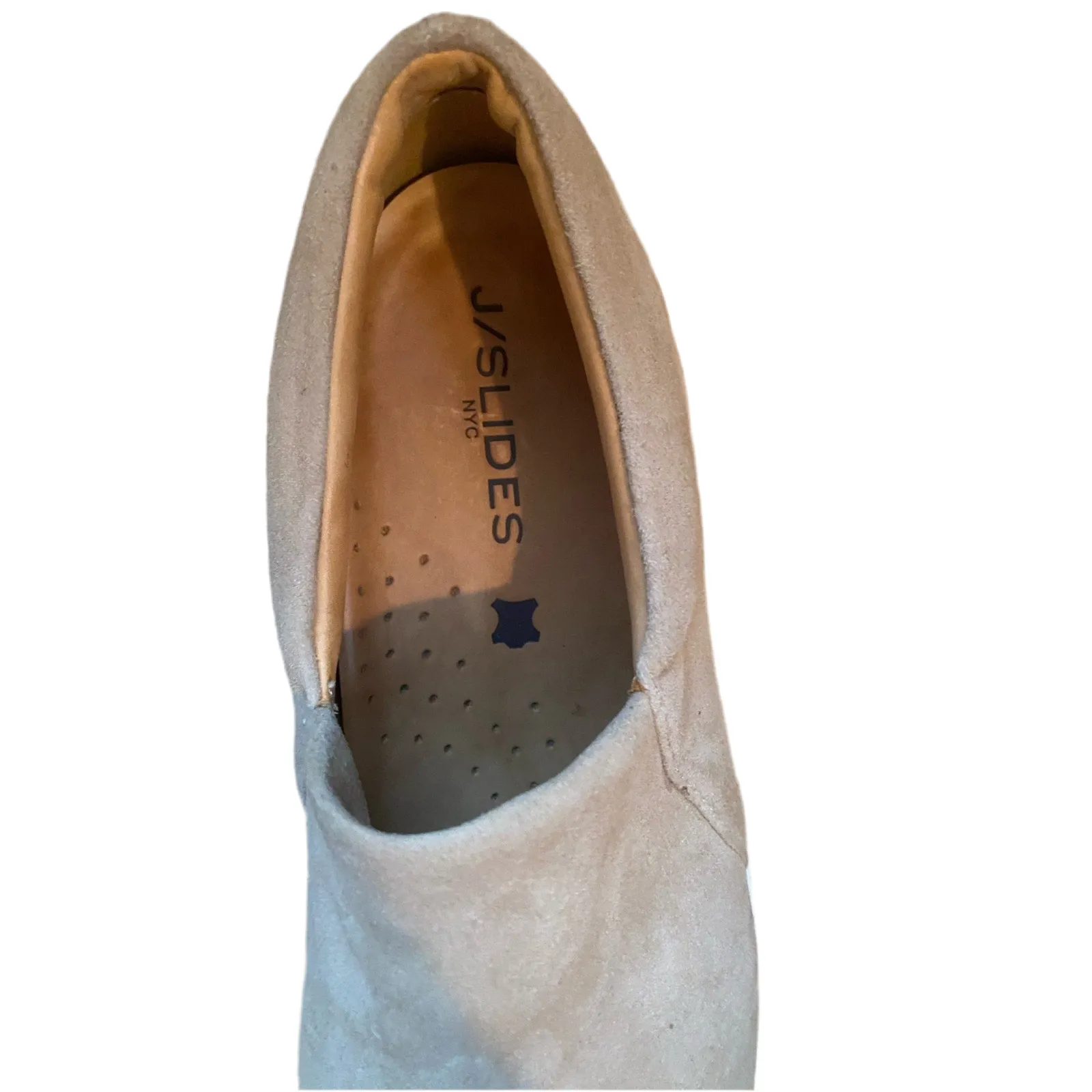 J/Slides Tan Suede Nipster Slip-on Sneakers Size 10