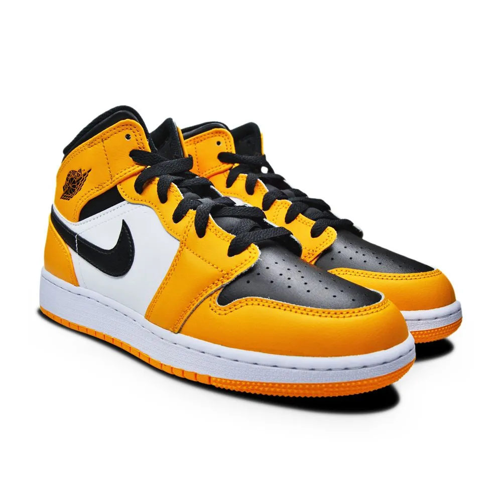 Juniors Nike Air Jordan 1 Mid - 554725 701 - Taxi Black White