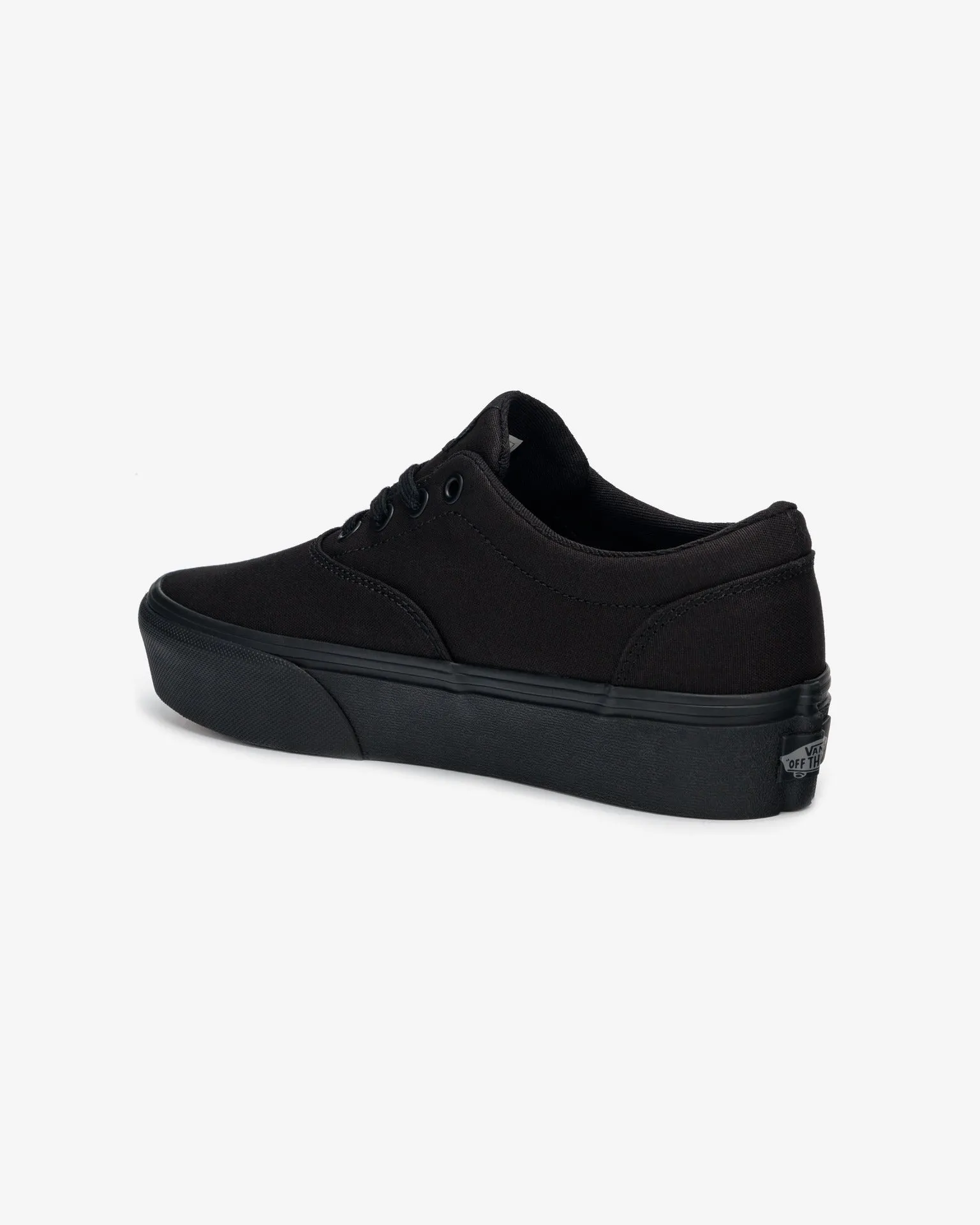 Ladies Vans Doheny Low-Top All Black School Platform sale