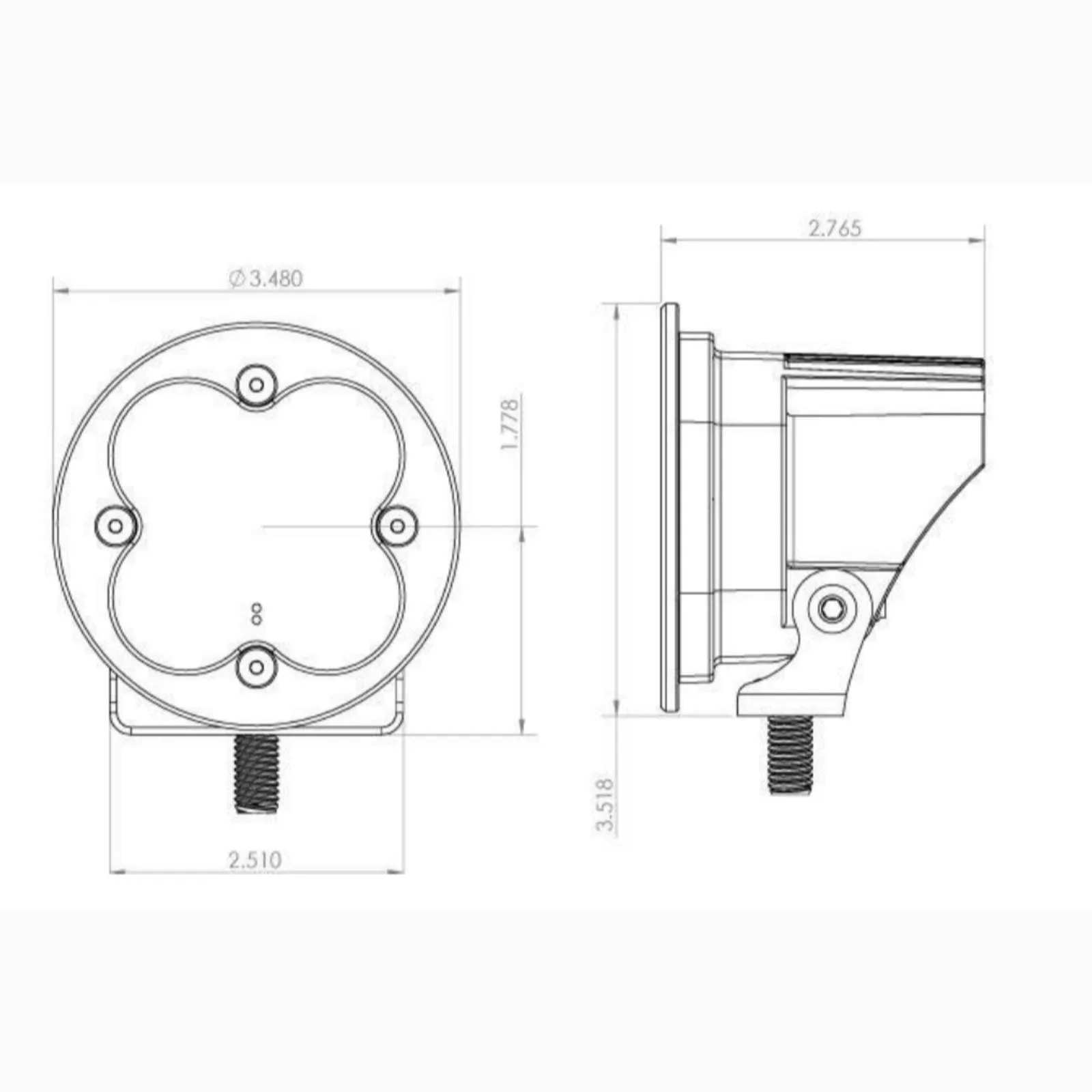 LED Light Pods Clear Lens Driving/Combo Pair Squadron R Sport Baja Designs