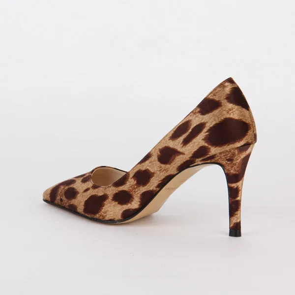 *LONDON HEEL - leopard, 8cm size UK 2.5