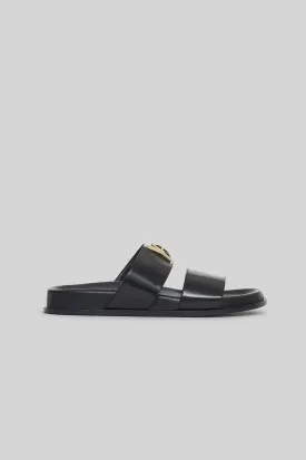 Parker Slides Monogram High Shine Black