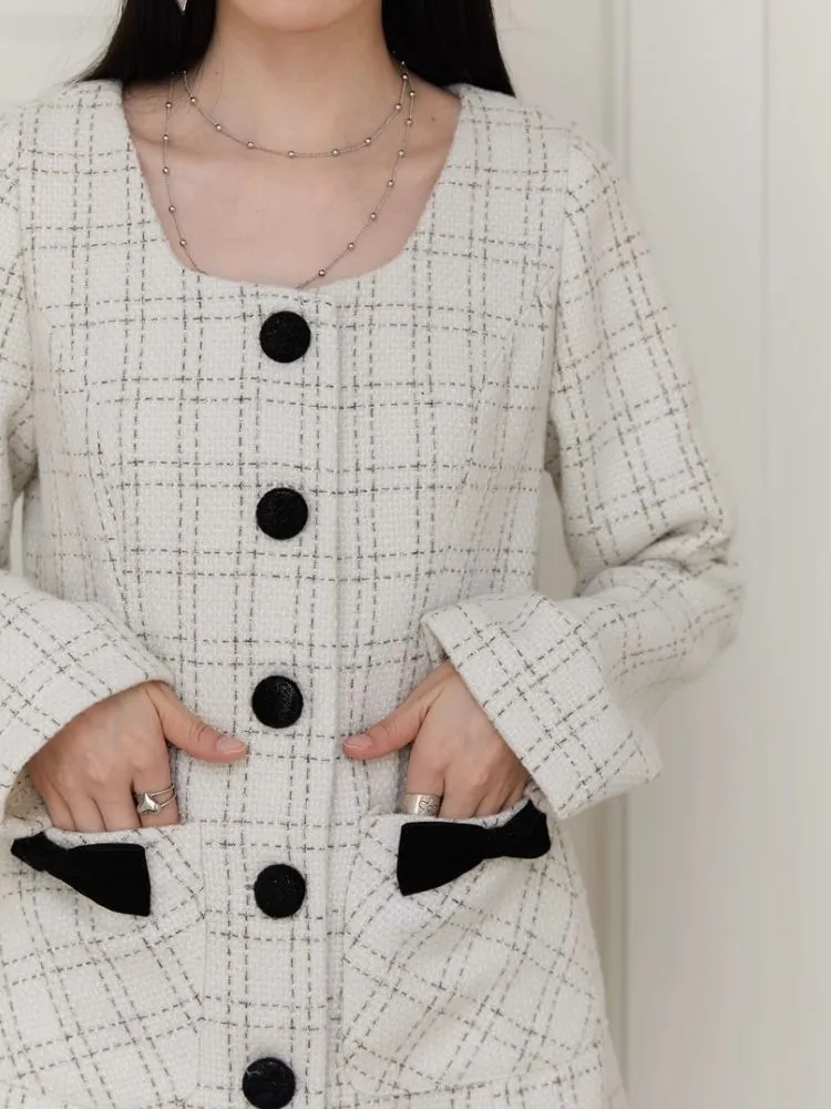 Plaid ribbon dress【s0000003902】