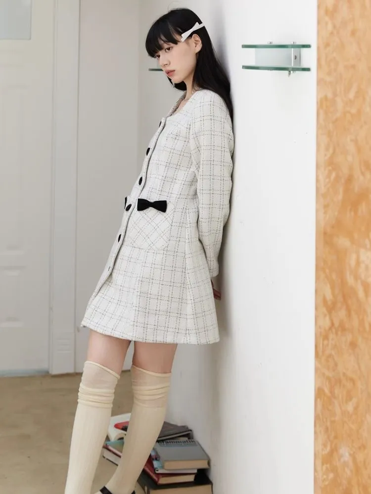 Plaid ribbon dress【s0000003902】