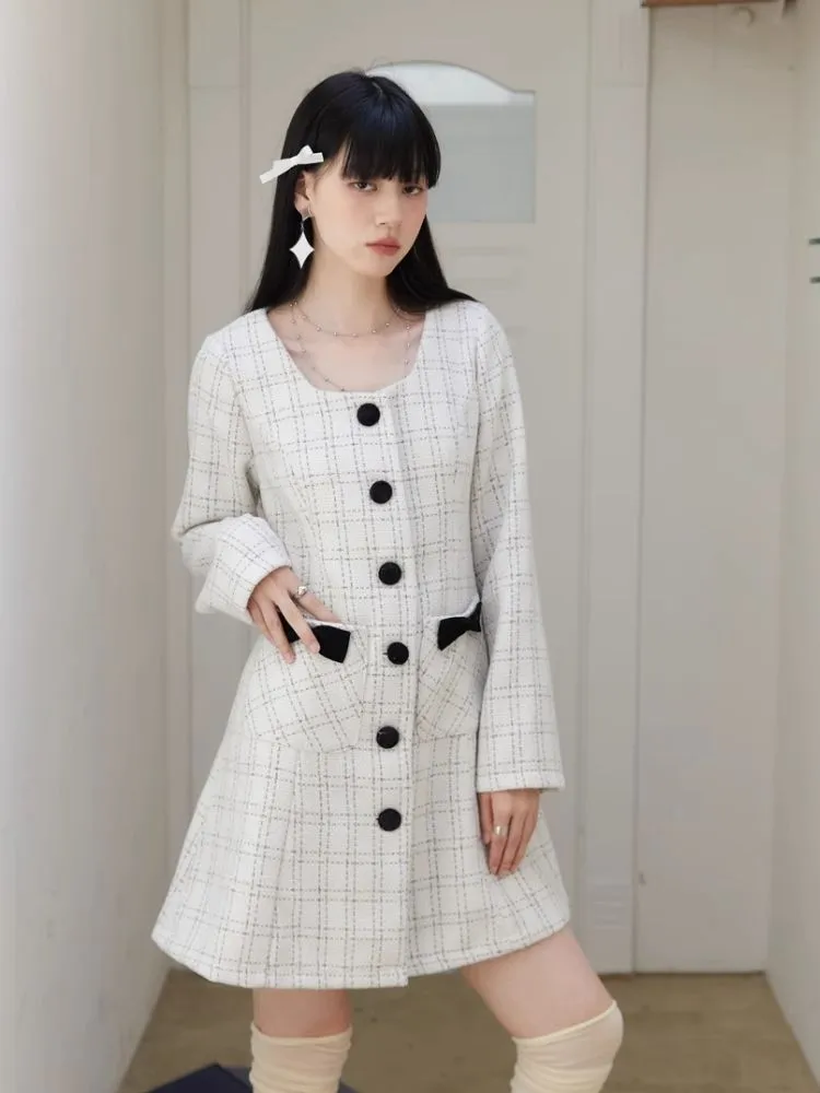 Plaid ribbon dress【s0000003902】