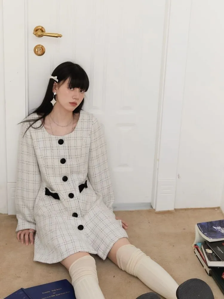 Plaid ribbon dress【s0000003902】