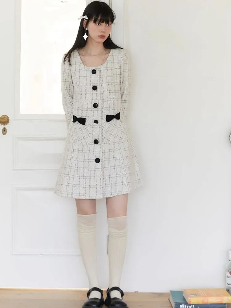 Plaid ribbon dress【s0000003902】