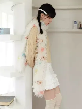 Rainbow Candy Styled Shaggy Plush Scarf【s0000006252】