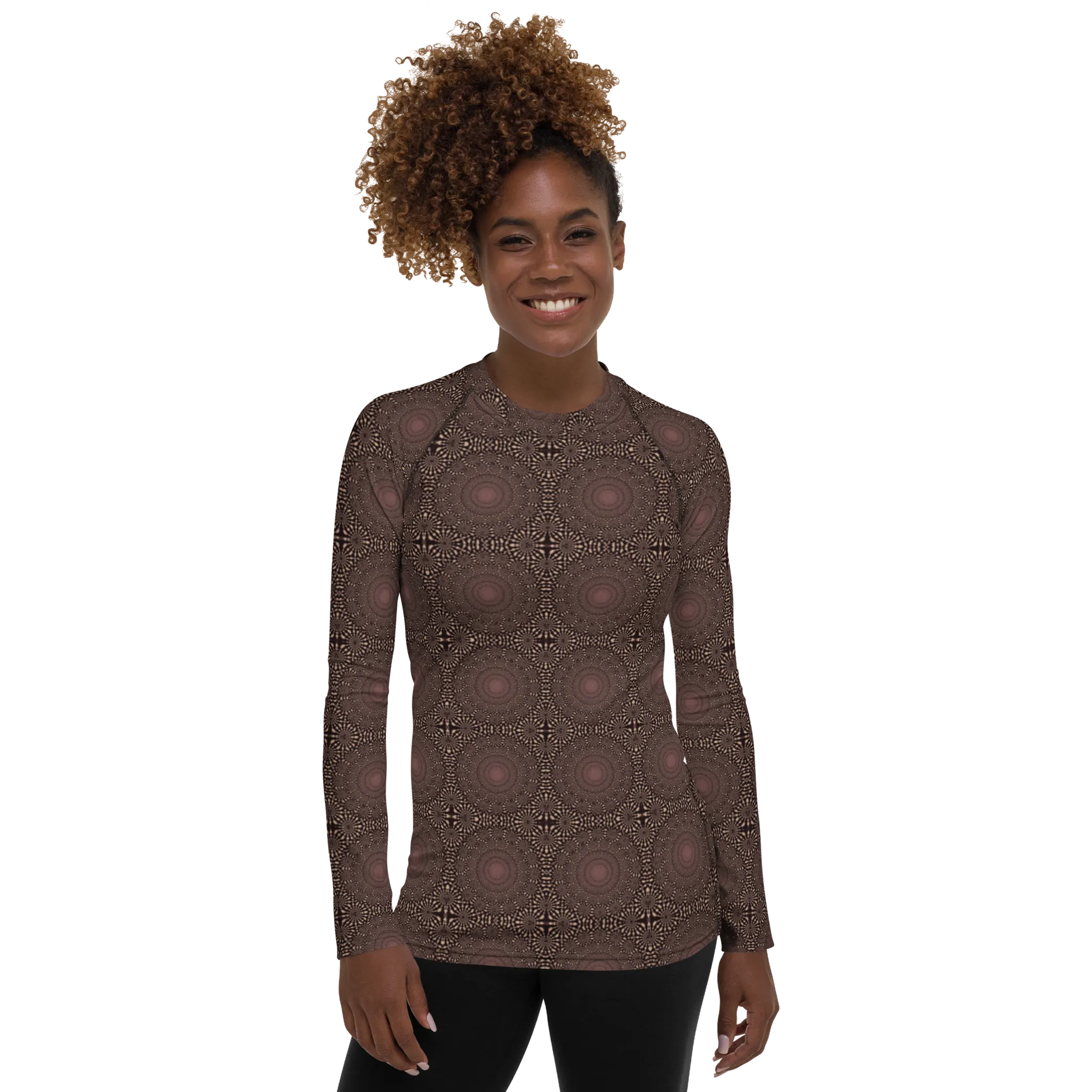 Recursia Desert Dream Women's Rash Guard In Pink