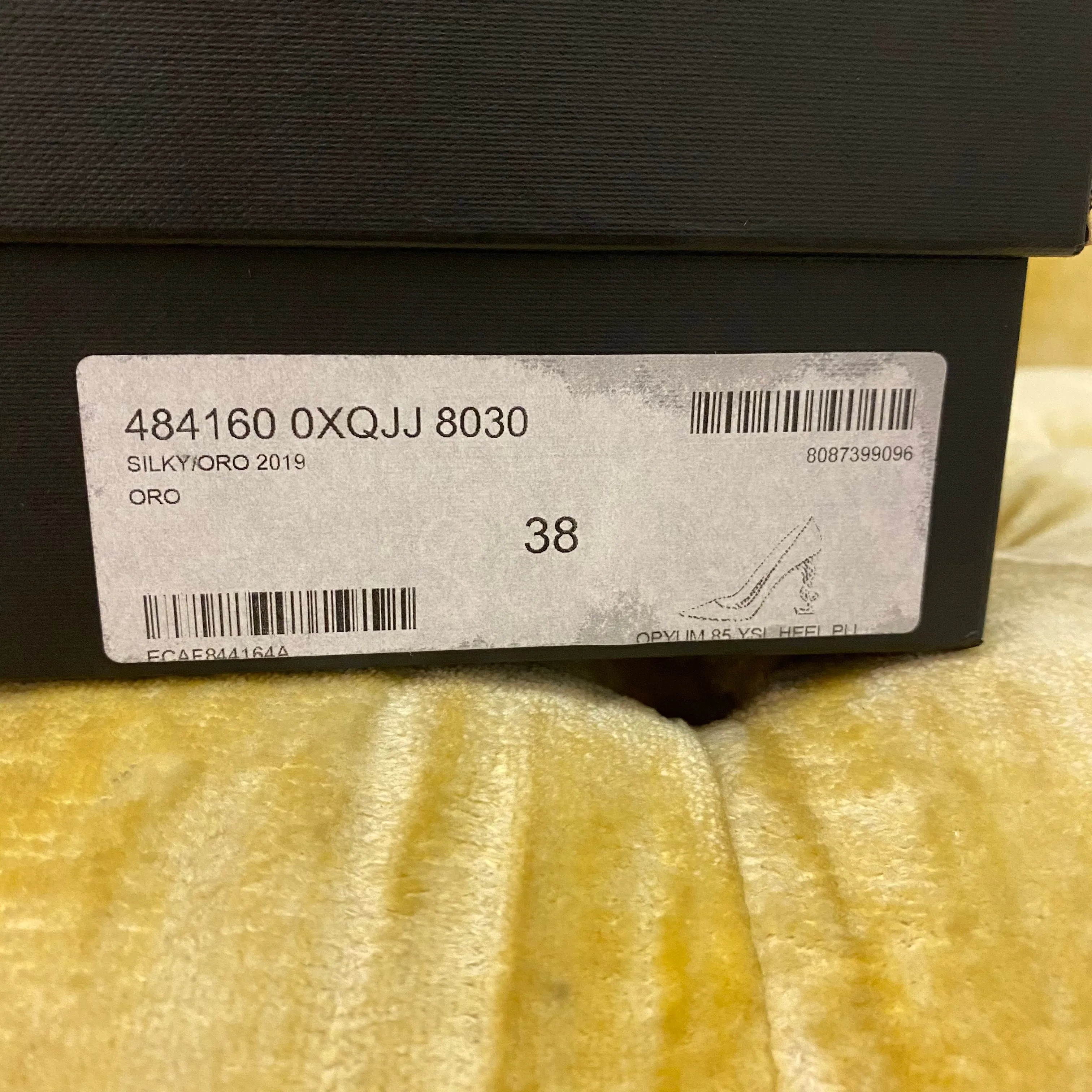 Saint Laurent Gold Opyum 85 Heels