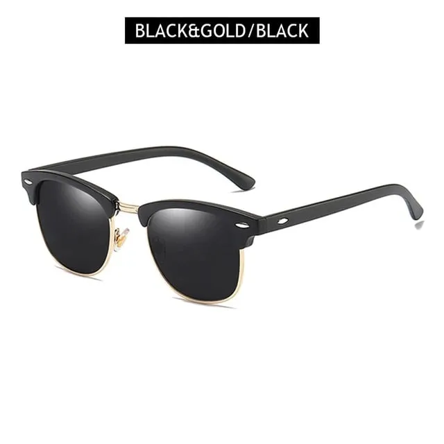 Semi-Rimless Frame Driving Sunglasses