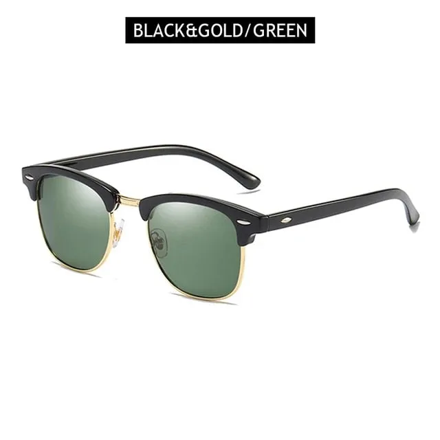 Semi-Rimless Frame Driving Sunglasses