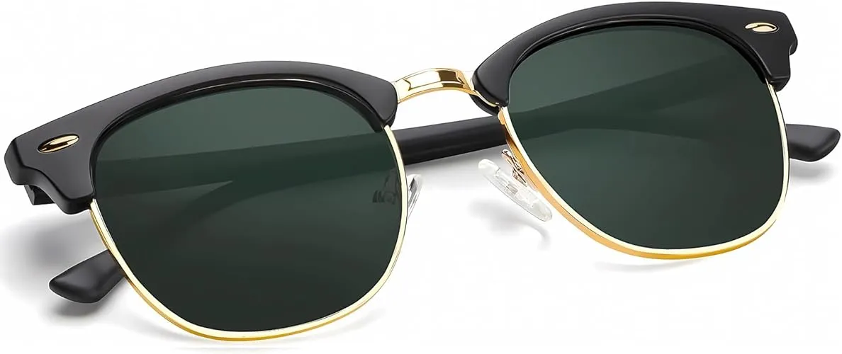 Semi-Rimless Frame Driving Sunglasses