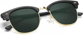 Semi-Rimless Frame Driving Sunglasses