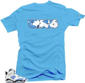 Shirt To Match Jordan 6 UNC University Blue-UNC6 Sneaker Tees