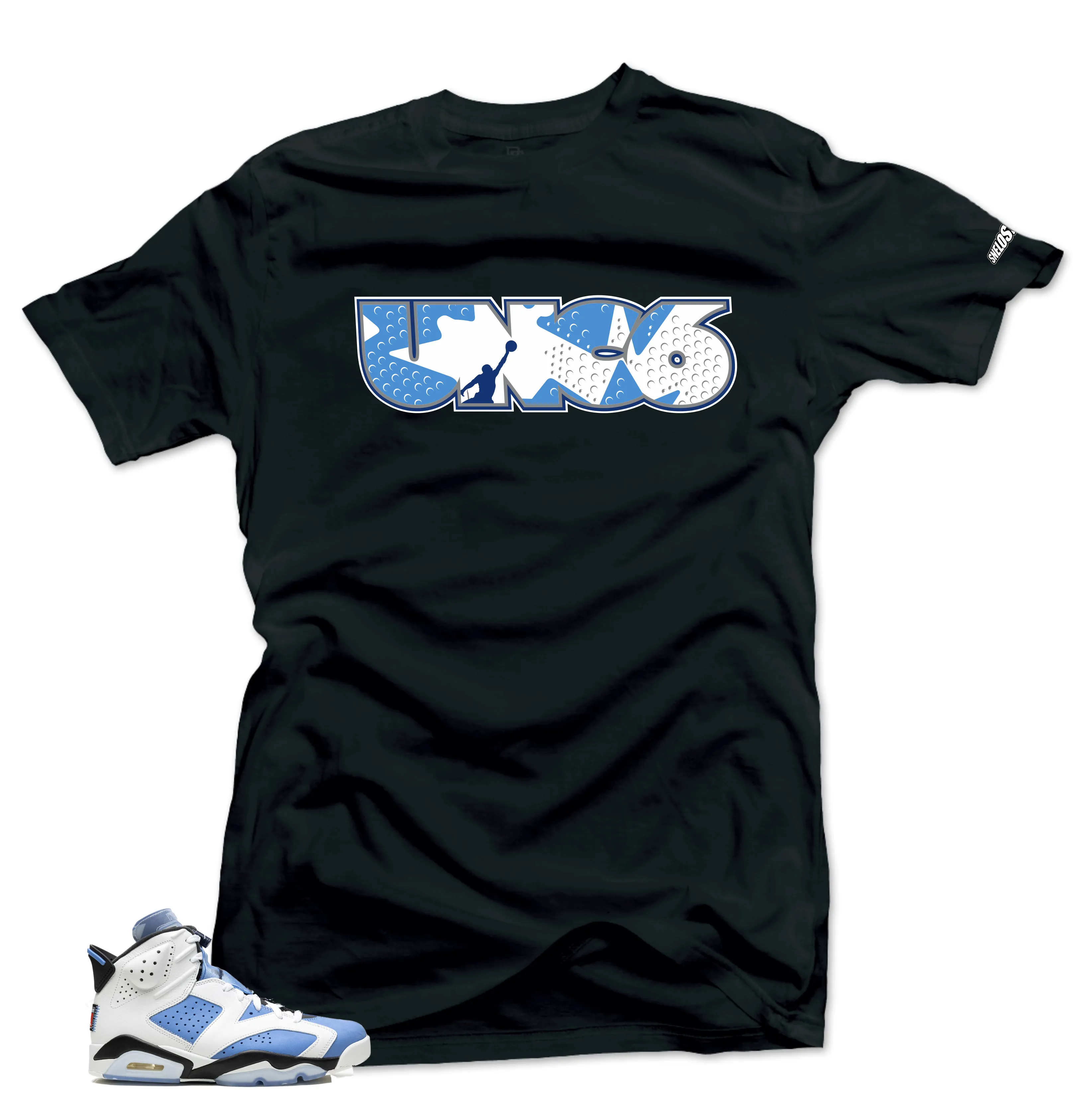 Shirt To Match Jordan 6 UNC University Blue-UNC6 Sneaker Tees