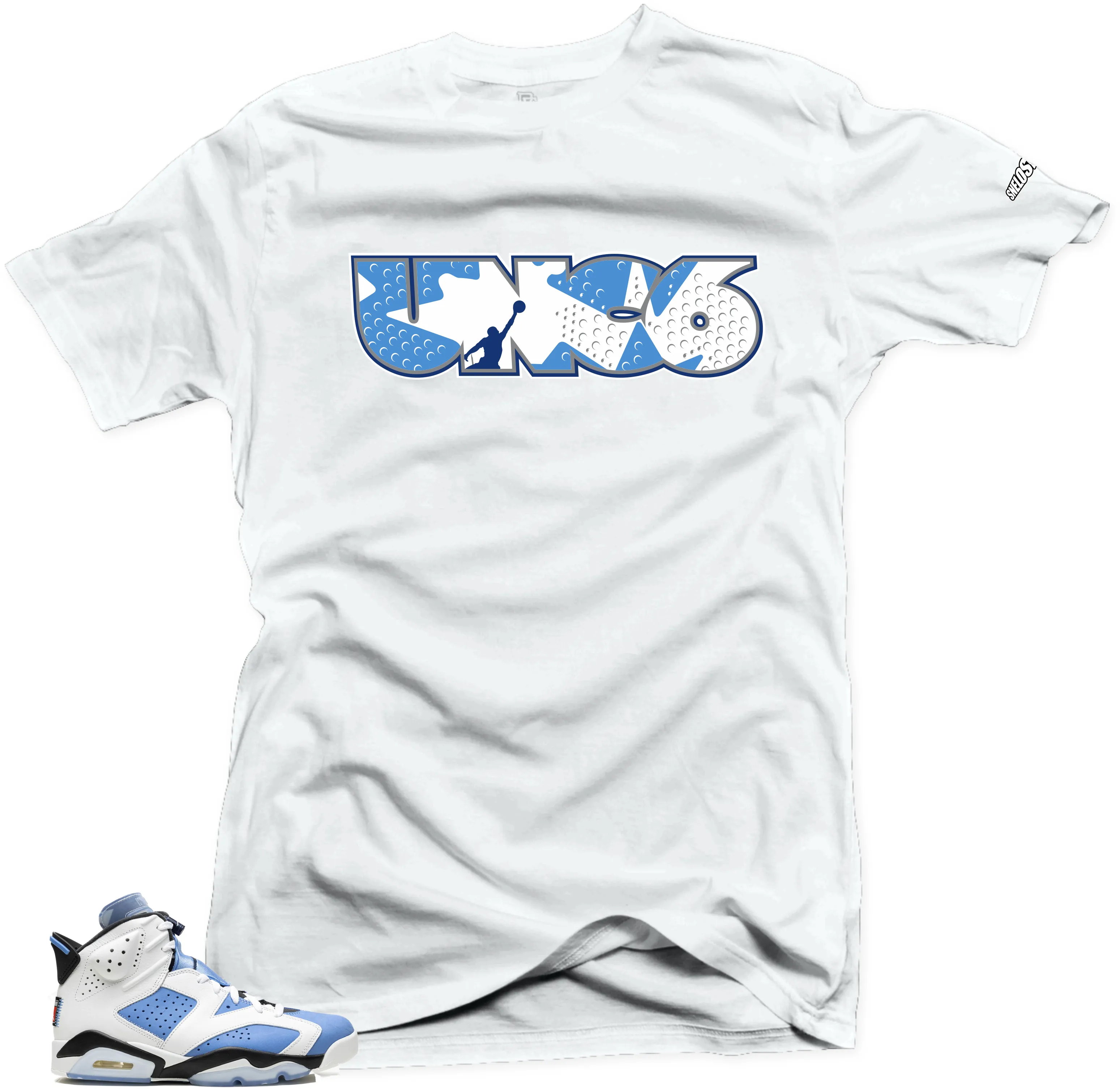 Shirt To Match Jordan 6 UNC University Blue-UNC6 Sneaker Tees