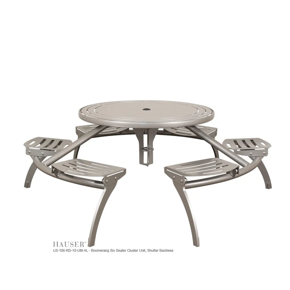 Six Seater Sonic Backless Cluster Unit