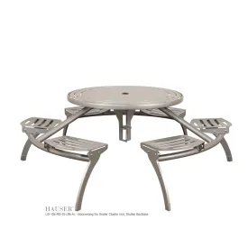 Six Seater Sonic Backless Cluster Unit