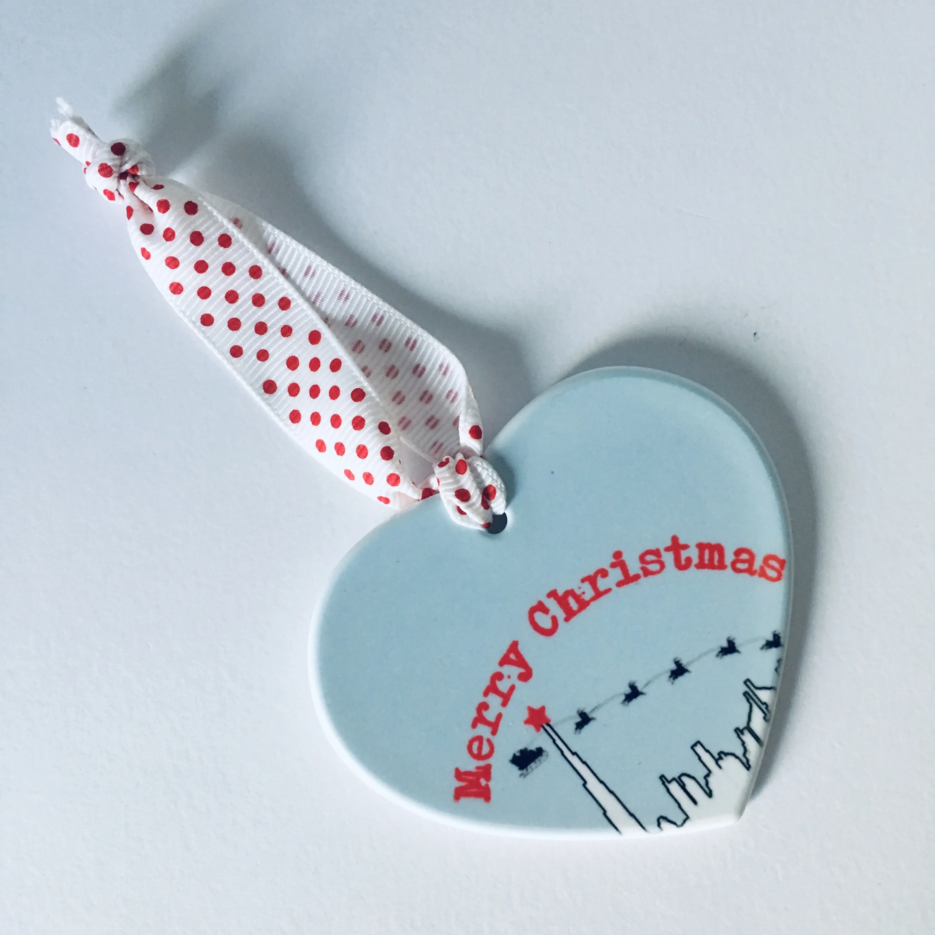 Skyline heart Christmas Tree Decoration