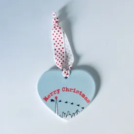 Skyline heart Christmas Tree Decoration