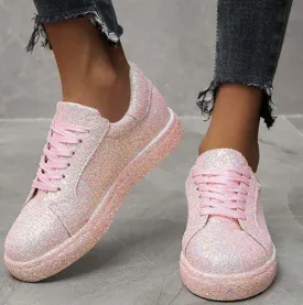 Sohiwoo sneakers Womens Fashion Pink Air Cushion Slip On Sneakers Comfy Lazy Sneakers
