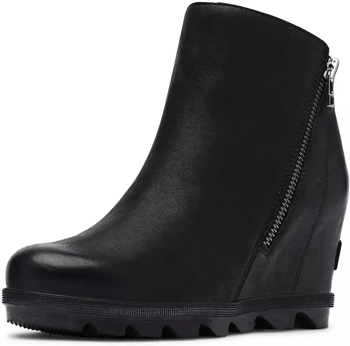 Sorel Black Waterproof Joan of Arctic Wedge II Zip Boot (7.5)