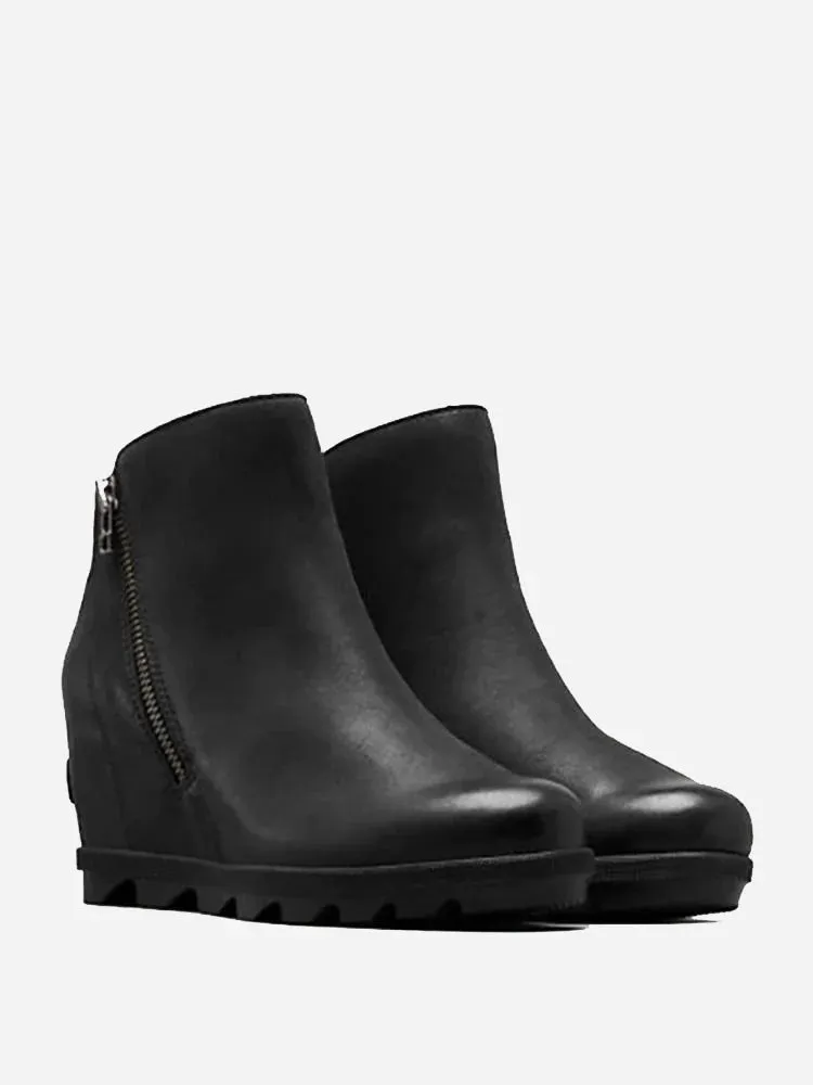 Sorel Black Waterproof Joan of Arctic Wedge II Zip Boot (7.5)