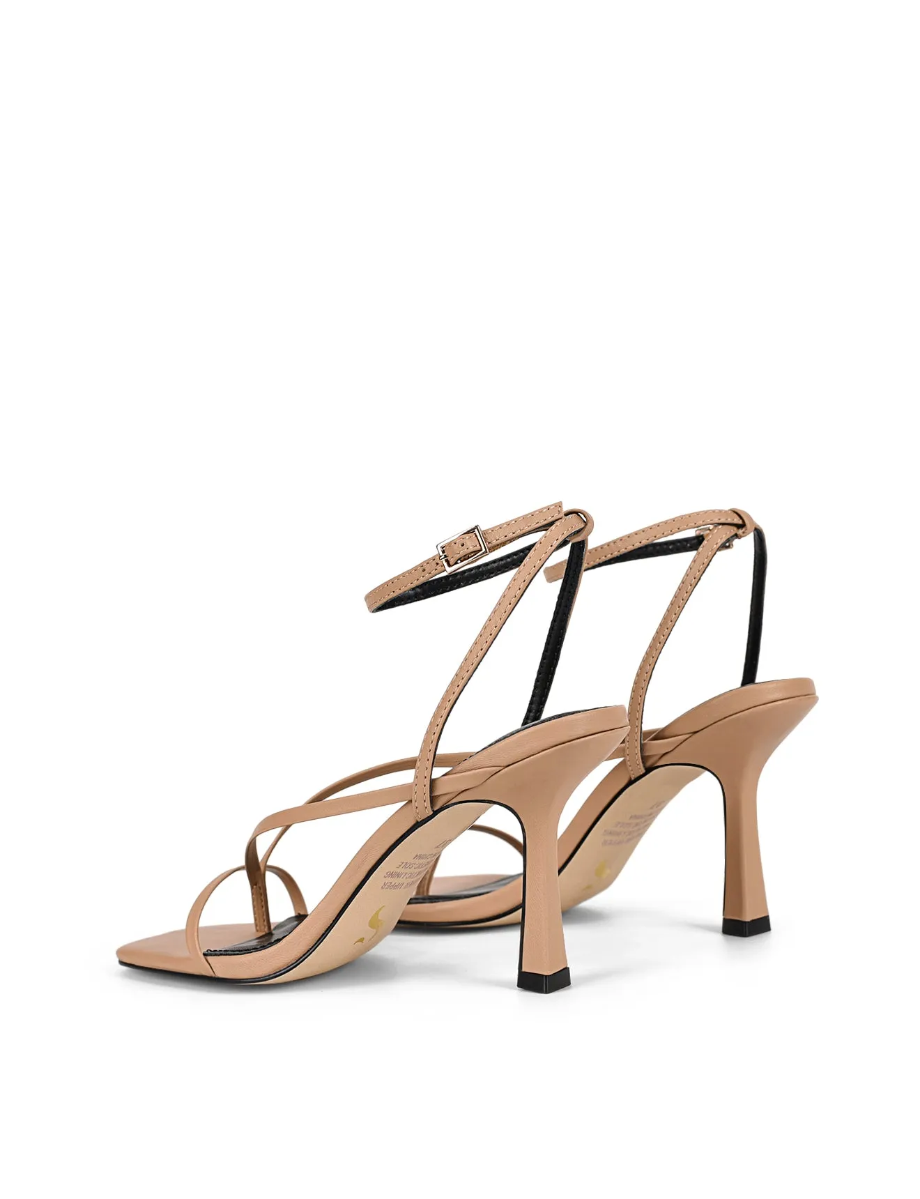 Spice Strappy Sandals - Almond Tan Leather