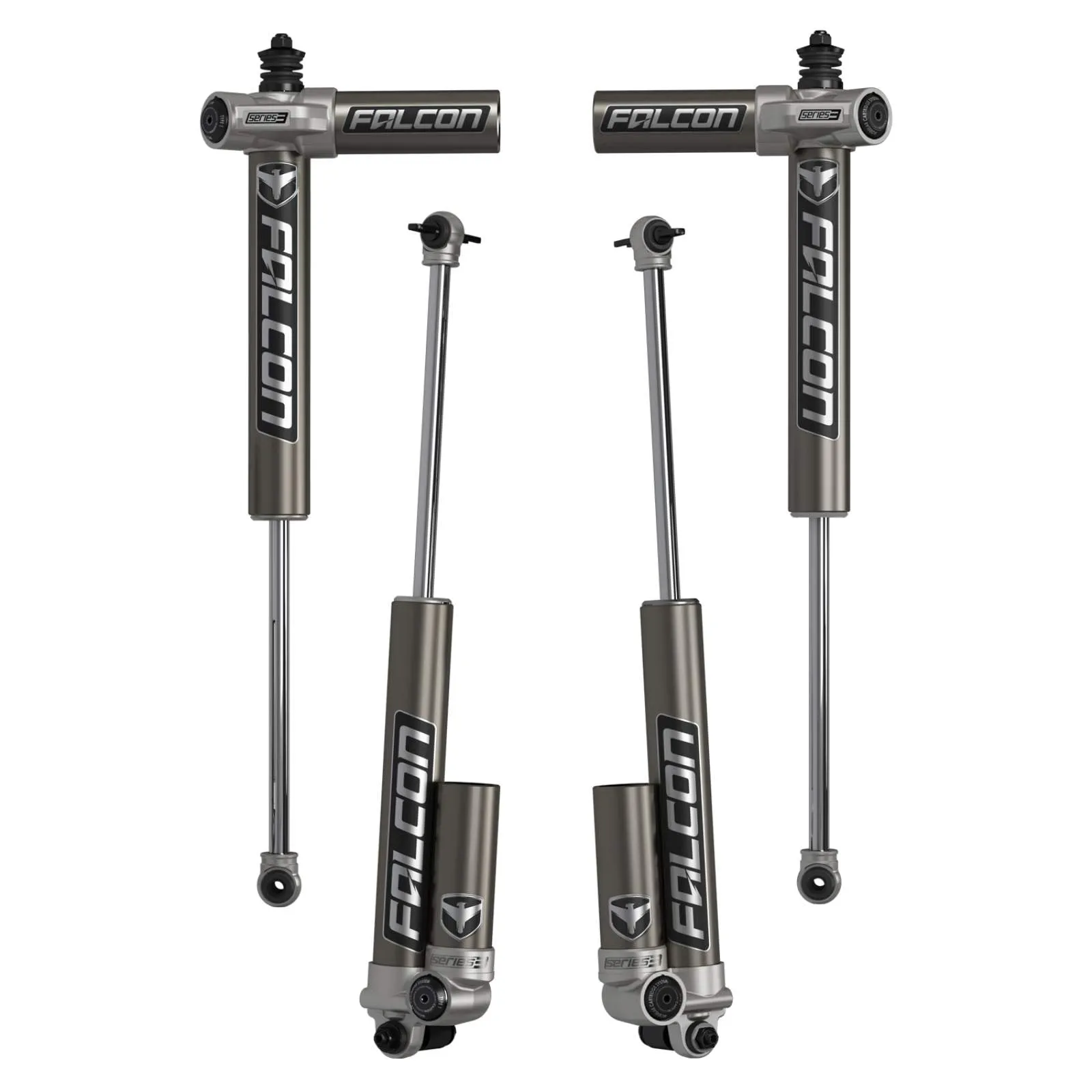 Teraflex JK 2-Door 0-2” Lift Falcon Series 3.1 Piggyback Shock Absorber Kit - All 4