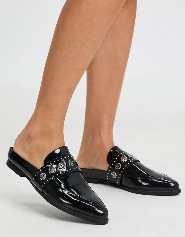 Tuesday Slide Patent Black/Silver