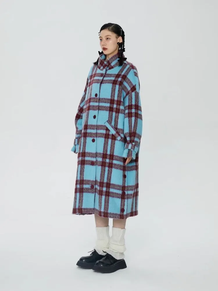 Tweed loose-fitting long coat【s0000006247】