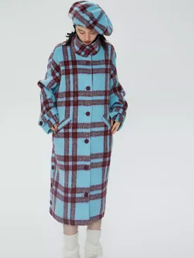 Tweed loose-fitting long coat【s0000006247】